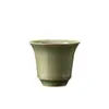 Xícaras de Degustação de Chá Celadon das Dinastias Tang e Song, Conjuntos de Chá Kung Fu de Cerâmica, Xícaras de Chá com Pé Alto, Xícaras Individuais, Pequenas Xícaras Artísticas para Casa, Porta-Copos