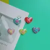 Mini Accesorios de Moño de Colores en Forma de Corazón Hechos a Mano DIY Pegamento de Crema Accesorios para el Cabello de Niños Ropa Funda de Teléfono Zuecos