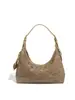 2026 Nuevo Modelo de Primavera Bolso Bolsa para Lonchera Gamuza Mate Tejido Bajo el Brazo Bolso para Mujer Gran Capacidad Hombro Único Bolso Cruzado