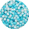 Pulseira de Flor Rosa Gradiente Colorida de ABS com Pérolas Artificiais Contas Soltas Acessórios para Joias DIY Pulseira Colar Feitos à Mão Materiais