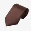 Corbata de Grupo de Satén de 8 cm Corbata para Hombre de Color Sólido Azul Corbata para Boda Negocios Padrino de Boda Monocromática Corbata Negra