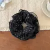 Scrunchie de Poá em Forma de Coração com Cintura Fina Estilo Coreano, Prendedor de Cabelo de Quatro Camadas com Toque de Luxo, Acessório de Cabelo Versátil para Rabos de Cavalo Baixos
