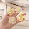 Grampo de Cabelo de Pato de Ovo Fofo de Acrílico Clipe Lateral para Franja de Menina Grampo de Bolso de Ovo Versátil Acessórios de Cabelo