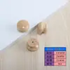 Puerta de armario de madera maciza manija de madera manija de cajón de gabinete manija de madera de caucho madera en bruto color barniz transparente manija pequeña simple
