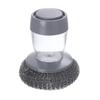 Cepillo de limpieza automático para ollas y sartenes, tipo prensa, con bola de acero, para cocina y hogar, suministro directo de fábrica