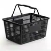Cesta de plástico gruesa en stock para snacks, papelería, compras en tienda de conveniencia, cesta de supermercado portátil, cesta de cerveza, cesta de frutas