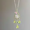 Collar con Colgante de Flor y Mariposa de Zirconia, Cadena de Clavícula Fresca y Versátil, Joyería de Moda de Lujo Ligero de Nicho al por Mayor