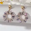 Pendientes Tejidos de Cristal con Círculo de Flores de Colores Lujo Accesible Nicho Pendientes de Gama Alta Moda Europea y Americana Pendientes Elegantes para Mujer