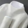 Suéter de punto listo para usar de primera línea para hombre, cuello semi alto, suéter base engrosado, corte ajustado, casual, otoño e invierno