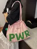 Bolsa de Ombro Feminina de Verão 2025 Casual de Grande Capacidade Bolsa Tote Casual de Lona de Nylon Bolsa para Estudante