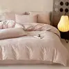 Juego de Ropa de Cama Jacquard Puro de Algodón de Lujo Ligero de Cuatro Piezas Estilo Sábana Ajustable 2026 Estilo Nuevo Sábana de Algodón Puro Universal para Todas las Estaciones Funda de Edredón Ropa de Cama