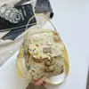 Bolso de Tela para Mujer 2026 Estampado de Dibujos Animados Estilo Pintura al Óleo Nuevo de Moda para Viaje Bolso para Teléfono Móvil Bolso de Hombro Único Cruzado