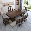 Nova Mesa de Chá de Madeira Maciça Estilo Chinês Placa Grande Conjunto Integrado de Mesa de Chá e Cadeira Combinação Mesa de Armazenamento de Chá para Escritório Doméstico