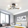 Lámpara de Techo Nórdica Transfronteriza para Dormitorio Estudio Restaurante Estilo Industrial Simple Personalidad Creativa Tienda 6 Lámpara de Hierro
