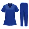 Scrubs Médicos de Secagem Rápida Shein para Mulheres Slim Fit Conjunto Scrub Uniforme de Doutor Clínica de Beleza Médica Roupa de Trabalho de Enfermeira