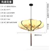 Lustre Pendente Disco Voador Tecido Lanterna Decorativa Lanterna Sala de Estar Sala de Jantar Estilo Chinês Móveis de Restaurante Pintados à Mão Chinês E27