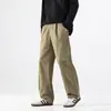 Pantalones de trabajo rectos para hombre 2025 nuevo primavera/otoño estilo americano de alta calle holgados versátiles de pierna ancha pantalones casuales venta al por mayor
