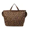 Bolso de Lona con Estampado de Leopardo Estilo Perezoso para Viajes Diarios para Mujer 2026 Moda de Exportación Bolso Bandolera Gran Capacidad de un Solo Hombro Bolso para Mamá Cruzado