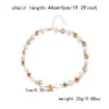 Collar Transfronterizo Nuevo Ins Popular Color Perla Diamante Flor Moda Nicho Versátil Cadena de Clavícula Multicolor Dopamina