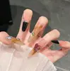 2026 Venta Caliente Estilo Lujo de Gama Alta Arte para Uñas con Efecto Realzador de Blanco, Dorado Degradado Ojo de Gato Deslumbrantes Pegatinas para Uñas Hechas a Mano