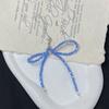 Chic coreano Nuevo Lazo de Perla Dulce Colgante de Corazón Plateado Llavero para Coche Colgante para airpods Teléfono Móvil
