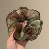 Elástico de Cabelo de Renda Estilo Coreano para Rabo de Cavalo, Scrunchie Grande, Elástico para Coque, Acessório de Cabelo de Luxo para Meninas