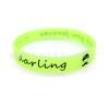 Pulsera luminosa de silicona con forma de estrella para pareja, anillo de goma fluorescente para la mano, pulsera luminosa de concierto para San Valentín.
