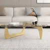 Nova Mesa de Centro Transparente de Alto Padrão para Sala de Estar, Apartamento Pequeno, Luxo Leve, Mesa de Centro Americana Moderna, Mesa de Centro Criativa Simples no Atacado