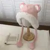 Oso de Peluche Protector de Orejas de Invierno Versátil Lindo Sombrero Bufanda Calentador de Cuello con Capucha Ciclismo Integrado Engrosado