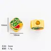 Contas Espaçadoras Azuis tipo Koi Gourd e Trevo de Quatro Folhas Eletrodepositadas em Estilo Chinês para Pulseiras DIY com Furos Grandes, Acessórios para Atacado