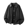 Jaqueta Cardigan Casual Masculina com Lapela 2026 Outono Nova Roupa de Trabalho Moda Masculina para Exterior Casaco Top Roupas Masculinas