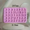 Molde de Silicona con Forma de Letra para Botones de Chocolate, Pudín, Dulces, Cocina, Repostería, Molde para Galletas, Resistente a Altas Temperaturas