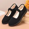 Zapatos de Tela de Old Beijing de Invierno para Mujer Suela Plana de Poliuretano Con Felpa Zapatos de Baile Zapatos de Trabajo para Camarero de Hotel Zapatos Ligeros de Algodón
