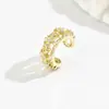 Arete de Clip para Oreja con Forma de Cruz Estilo Europeo y Americano Transfronterizo, Accesorio de Moda de Moda, Pendientes Versátiles de Lujo Ligero al por Mayor
