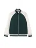 Nueva chaqueta de béisbol color block con cuello alto y cremallera, estilo pareja unisex, sudadera moderna y versátil, otoño temprano 2026