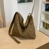 Bolso de hombro casual estilo coreano con estampado de leopardo, diseño de nicho, bolso de gran capacidad para el trabajo, bolso tote casual con patrón de estrellas vintage para mujer