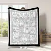 Manta DIY para Colorear Personalizada Transfronteriza Dibujo a Líneas Blanco y Negro Manta de Graffiti Manta de Pintura Interactiva Padre-Hijo para Niños Amazon
