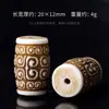 Tallado en Hueso Tradicional de Xizang Vajra, Mano de Buda, Buda Amorfo, Cuentas de Barril Patrón, Piezas Caladas de Dos Piezas, Accesorios Coleccionables