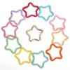 1 Llavero de Estrella de Cinco Puntas Pintado de Aleación Colorida Cadena para Llavero Hecha a Mano Accesorios de Joyería para Colgar en Bolsos Paquete de Materiales