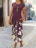 Vestido de Verano Europeo y Americano Transfronterizo Nuevo Vestido Casual de Moda con Bolsillo Estampado Holgado para Mujer