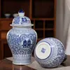 Jarrón Cerámico de Personaje "Feliz", Porcelana Azul y Blanca, Múltiples Estilos, Estilo Antiguo, Decoración de Boda, Nuevo Estilo Chino, Arreglo Floral, Tarro de Porcelana para Almacenamiento, Artículo Decorativo, Venta al por Mayor