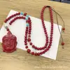 Colgante Cabeza de Buda de Cinabrio Arena Dorada Púrpura de Alto Contenido Estatua de Buda de Cinabrio Collar del Zodiaco para Hombres y Mujeres Regalo Joyería de Regalo