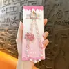 Cadena Creativa para Teléfono Móvil con Lazo de Diamante y Cuentas de Cristal Llavero Colgante Lindo para Bolso Llavero de Llave de Coche Venta al por Mayor