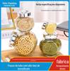 Frasco de armazenamento de vidro oblíquo de 180 ml por atacado de fábrica com tampa garrafa de doces 380 ml garrafa de tempero de tambor plano garrafa de mel