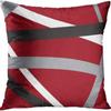 Funda de Almohada Personalizada a Rayas para Sofá, Abstracta Geométrica Simple Roja y Negra, Best-Seller Transfronterizo de Amazon, Extraíble y Lavable