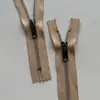Zíper de Metal Nº 5 Dentes de Platina Cauda Fechada Roupa Gola de Jaqueta Plaqueta de Jaqueta de Plumas Zíper de Dentes de Cobre Fechado