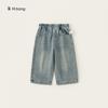 Roupas Infantis Youbao Jeans para Meninas Primavera e Outono Novo Estilo Coreano Calças Retas para Bebê Menina Calças Longas Infantis Calças para Crianças Pequenas