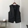 Chaleco Elegante para Mujer Beishan Tongshu, Estilo Coreano de Otoño, Holgado, sin Mangas, de un Solo Botón, Chaqueta Chaleco 2972