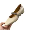 Nuevos zapatos Mary Jane para mujer con punta cuadrada, tacón grueso, corte bajo, elegantes zapatos de tacón bajo con suela blanda
