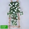 Decoraciones de flores artificiales, alto valor estético, varias especificaciones, rosa y plantas colgantes para decoración de interior, balcón, celebración y festividades